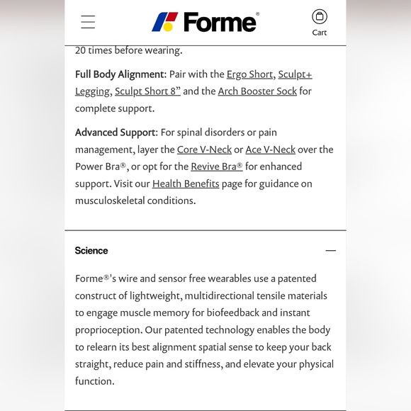 NWOT Forme Power Bra - Picture 5 of 7